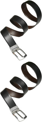 Jungler Men Evening, Party, Formal, Casual Black, Brown Genuine Leather Belt
