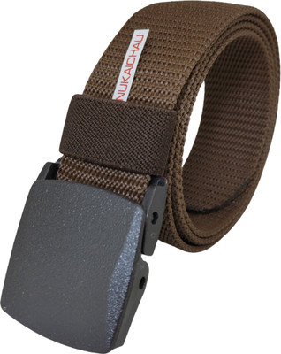 NUKAICHAU Men Casual, Evening, Party Brown Nylon Belt