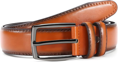 wizara Men Casual, Evening, Formal, Party Brown Genuine Leather Belt