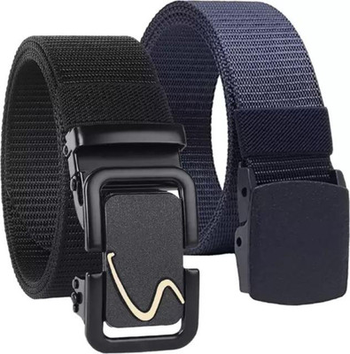 Icongadget Men Casual, Formal, Evening, Party Black, Blue Nylon Belt