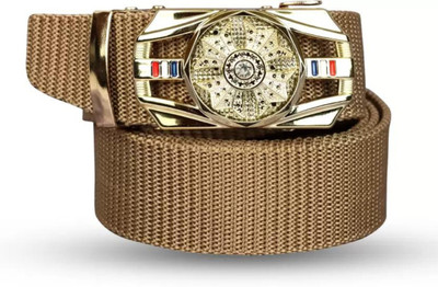 Icongadget Men Casual, Formal, Evening, Party Brown Nylon Belt