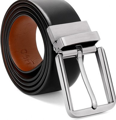Daller Men & Women Casual, Party, Formal Black Genuine Leather Belt