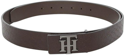 TOMMY HILFIGER Men Casual Brown Genuine Leather Belt