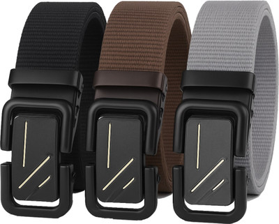 JK Leather Men Casual Multicolor Nylon Belt