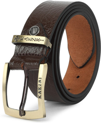 KAEZRI Men Brown Genuine Leather Belt