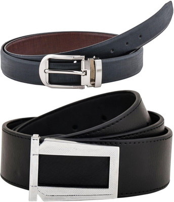 Pacific Gold Men Formal Black Artificial Leather Belt