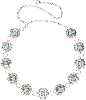 SYGA Women Casual, Evening, Formal, Party Silver Metal Belt