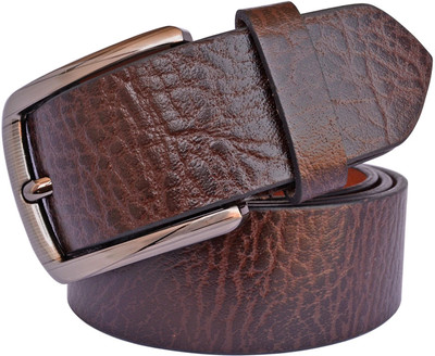 SunShopping Men Formal Brown Genuine Leather Belt