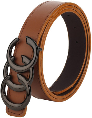 METRONAUT Women Formal Tan Artificial Leather Belt