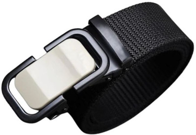 MedSin Men Casual, Evening, Party, Formal Black Nylon Belt