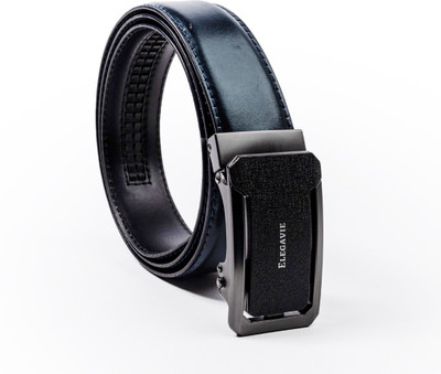 Elegavie Men Formal Blue Genuine Leather Belt