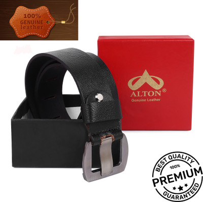 Alton Boys & Girls Casual, Party, Evening, Formal Black Genuine Leather Reversible Belt