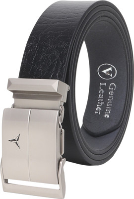 LOOPA Men Formal, Casual, Evening, Party Black Genuine Leather Belt