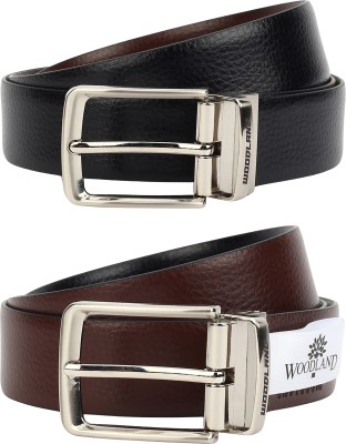 WOODLAND Men Formal Black Genuine Leather Belt