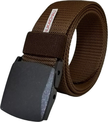 NUKAICHAU Men & Women Casual, Evening, Party Brown Nylon Belt