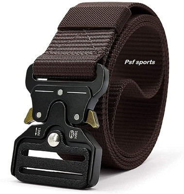PSF SPORTS Men & Women Casual, Formal, Party Brown Nylon Belt