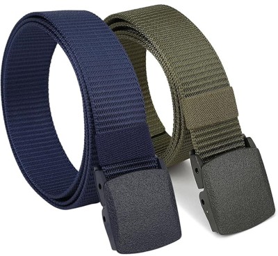 A K Daller Fashion Men & Women Casual, Evening, Formal, Party Blue, Green Nylon, Fabric Belt