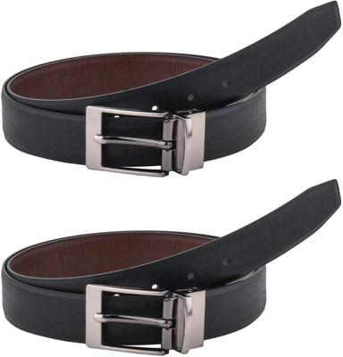 Pacific Gold Men Formal Brown, Black, Brown, Black Artificial Leather Belt