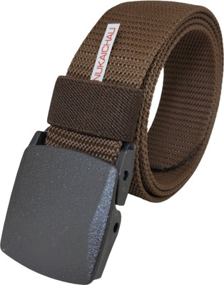 NUKAICHAU Men Casual, Evening, Party Brown Nylon Belt