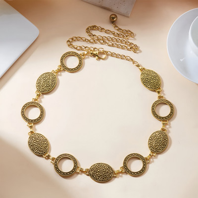 SYGA Women Casual, Evening, Party, Formal Gold Metal Belt