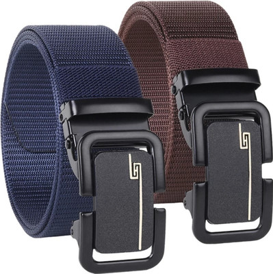 METRONAUT Men Casual Blue, Brown Nylon Belt