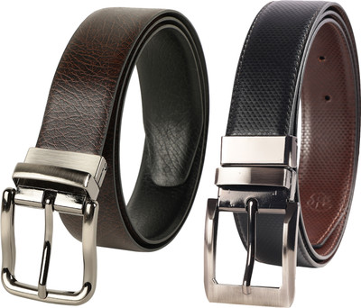 ZEVORA Men Casual Multicolor Genuine Leather Reversible Belt