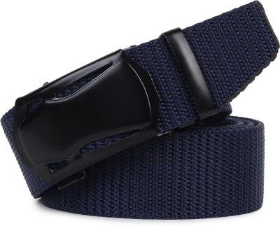 WOOD BAZAR Men Casual Blue Nylon Belt