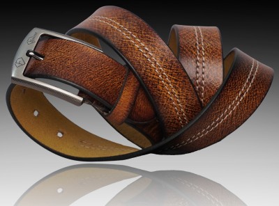 Fashius Men Casual Tan Genuine Leather Belt