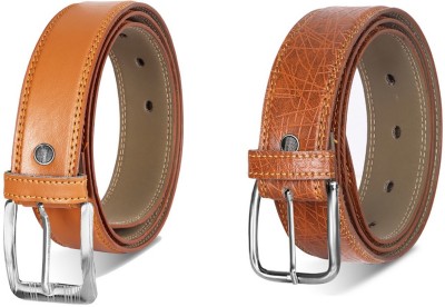 LOREM Men Party, Party, Formal, Casual Orange Artificial Leather Belt