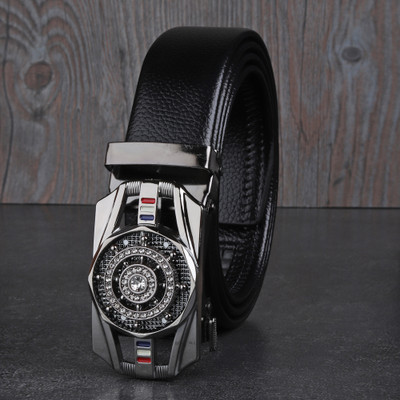 zaphod Men Casual Black Artificial Leather Belt
