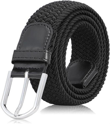 BEHAHAI Men & Women Casual, Evening, Formal, Party Black Fabric Reversible Belt