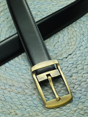 ZEVORA Men Casual, Evening, Formal, Party Black Genuine Leather Belt