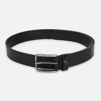 VAN HEUSEN Men Black Genuine Leather Belt