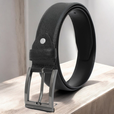 PROVOGUE Men Casual, Evening, Formal, Party Black Texas Leatherite Belt