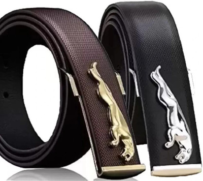 Icongadget Men Casual, Party, Evening Brown, Black Synthetic Belt