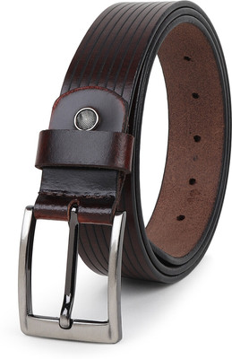 LOOPA Men Formal Brown Genuine Leather Belt