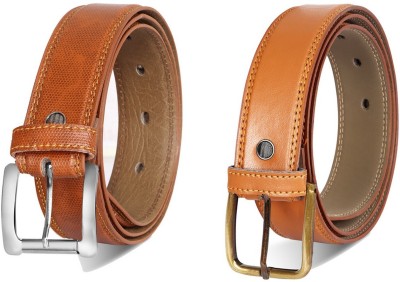 LOREM Men Party, Party, Formal, Casual Orange Artificial Leather Belt