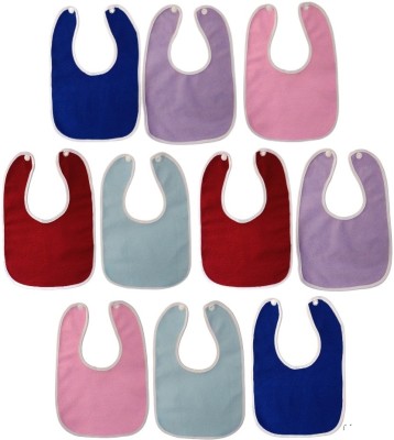 RB Point Teething Baby Bibs with Absorbent Material, Snap Closure(Red, Navy Blue, Pink, Purple, SKY BLUE)