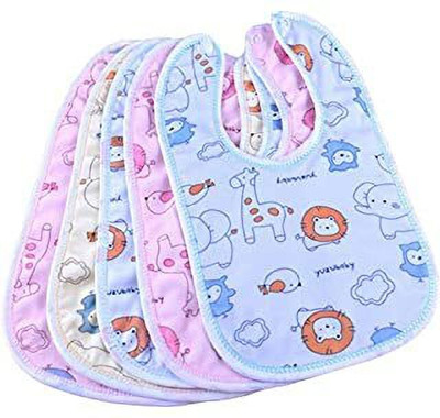 Hm Enterprises Baby Bibs Apron for Baby boy and Girl Assorted- Pack of 4 (Multicolor)(Multicolor)