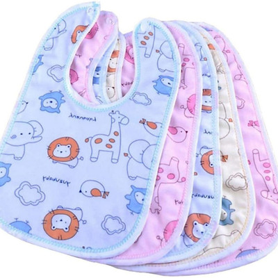 RB Point Pack of 5 Baby Bibs with Large Coverage, Snaps or Velcro(Pack of 5)