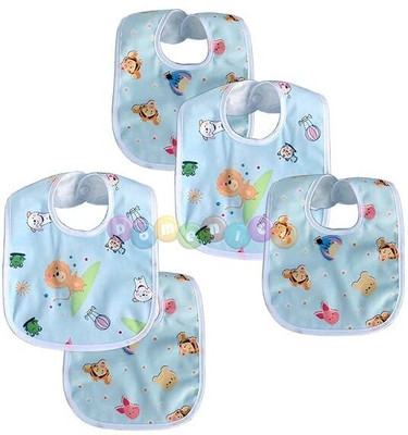 K3NTERPRISES Double Layered Waterproof Bibs Pack Of 5(Blue)