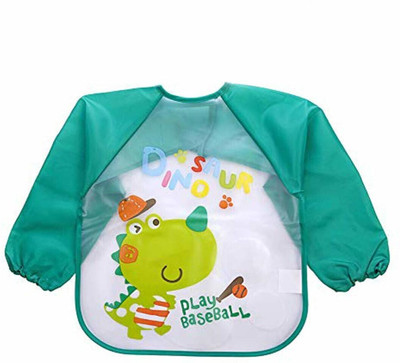 house of common Baby Button Bibs Apron for Waterproof3013(pack of 1)