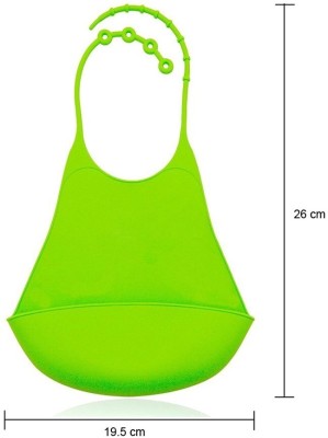 Health And Yoga Ultra soft Silicon bibs for babies(Green)