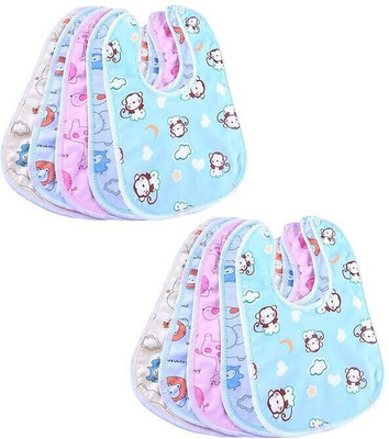 house of common Baby Button Bibs Apron for Waterproof3278(Multicolor)