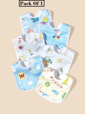 house of common Baby Button Bibs Apron for Waterproof3325(Multicolor)