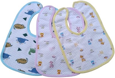 Air Fly Baby Cotton Apron/Feeding Bibs Washable|Multi Print | pack of 4(Multicolor)