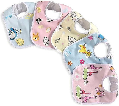 Rshopway Waterproof baby bibs/aprins for the babies (PACK OF 5)))(Multicolor)