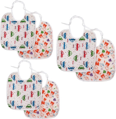 MODERN HEADOS Premium Super Soft Cotton Bibs Multi Colour and Multi Design (Pack of 6)(Multicolor)
