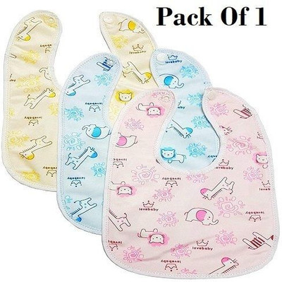 SBTs 1 Pcs New Born Water Resistant-Premium Super Soft Cotton Daily Use Bibs(Fastdry Bib Feeding Infants and Toddlers Waterproof Bibs Pocket-Friendly)