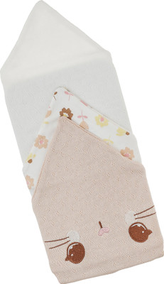Kozeecub Cotton Interlock Fully Comb Bio Washed Snap Bib Set-Pack of 3(Peach)